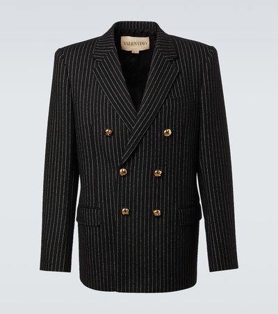 Valentino Valentino Chalk stripe wool and silk blazer