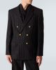 Valentino Valentino Chalk stripe wool and silk blazer - 3
