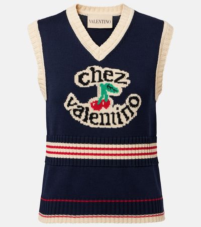 Valentino Valentino Chez Valentino cotton sweater vest