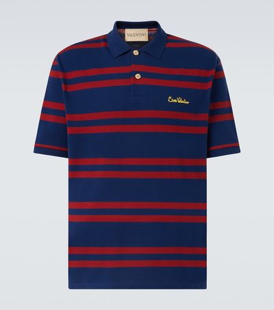 Valentino Valentino Chez Valentino striped cotton polo shirt