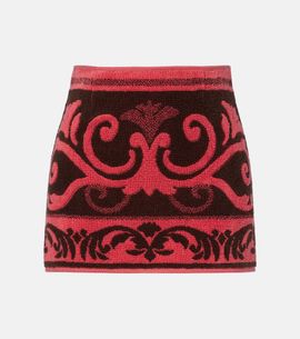 Valentino Valentino Cotton terry jacquard miniskirt