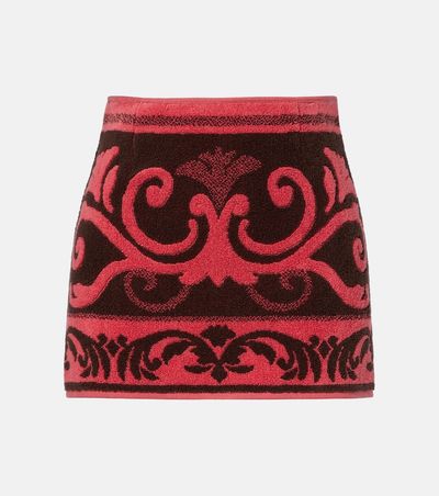 Valentino Valentino Cotton terry jacquard miniskirt
