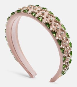 Valentino Valentino Crepe Couture embellished headband