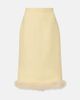 Valentino Valentino Crepe Couture feather-trimmed pencil skirt - 1
