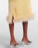 Valentino Valentino Crepe Couture feather-trimmed pencil skirt - 5