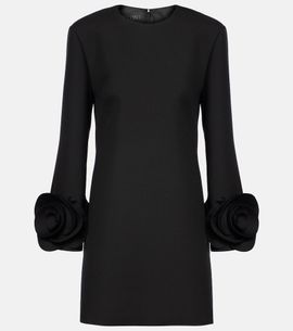 Valentino Valentino Crepe Couture floral-appliqué minidress