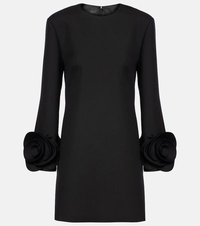 Valentino Valentino Crepe Couture floral-appliqué minidress