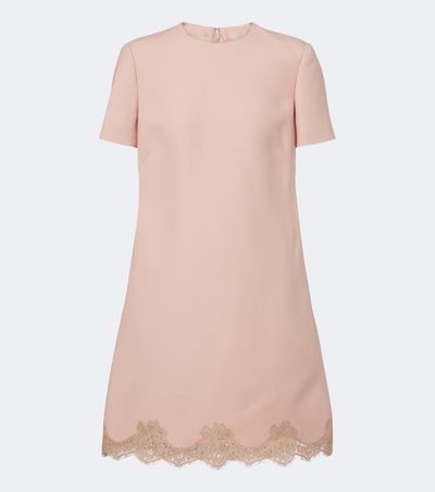 Valentino Valentino Crepe Couture lace-trimmed minidress