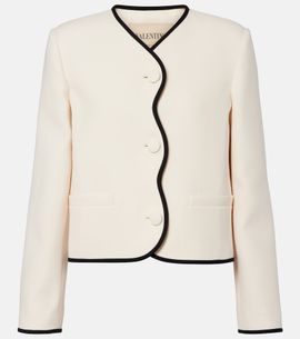 Valentino Valentino Crepe Couture scalloped jacket