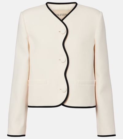 Valentino Valentino Crepe Couture scalloped jacket