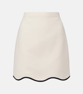 Valentino Valentino Crepe Couture scalloped miniskirt
