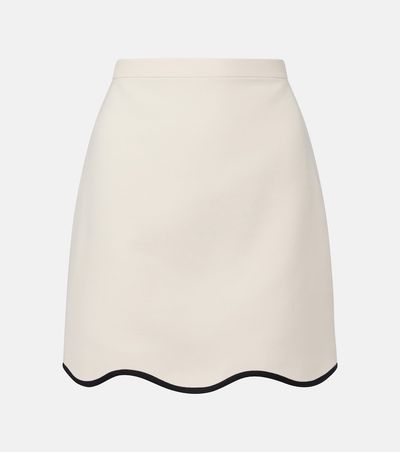 Valentino Valentino Crepe Couture scalloped miniskirt