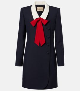 Valentino Valentino Crepe Couture tie-neck minidress