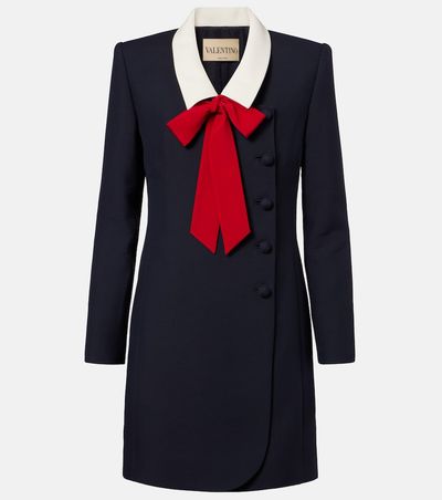 Valentino Valentino Crepe Couture tie-neck minidress