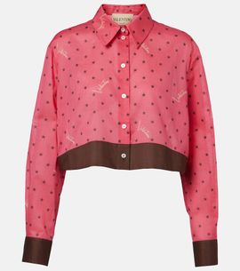 Valentino Valentino Cropped printed cotton shirt