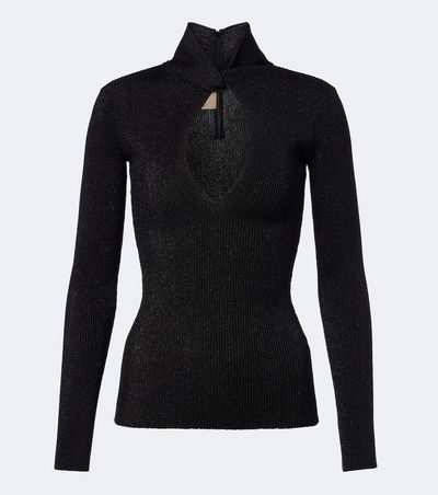 Valentino Valentino Cut-out lamé sweater