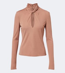 Valentino Valentino Cutout jersey crêpe top