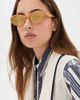Valentino Valentino Dauphin Sunglasses GOLD-GOLD-YELLOW One - 3
