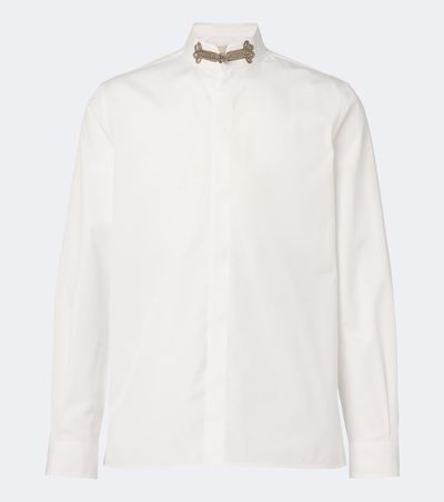 Valentino Valentino Embellished cotton poplin shirt