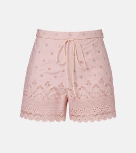 Valentino Valentino Embroidered cotton shorts