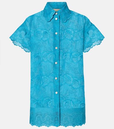 Valentino Valentino Embroidered cotton top
