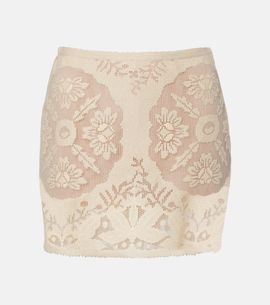Valentino Valentino Floral cotton-blend miniskirt