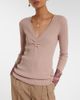 Valentino Valentino Gathered lace-trimmed cashmere sweater - 2