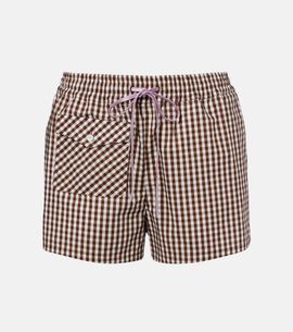 Valentino Valentino Gingham cotton poplin shorts
