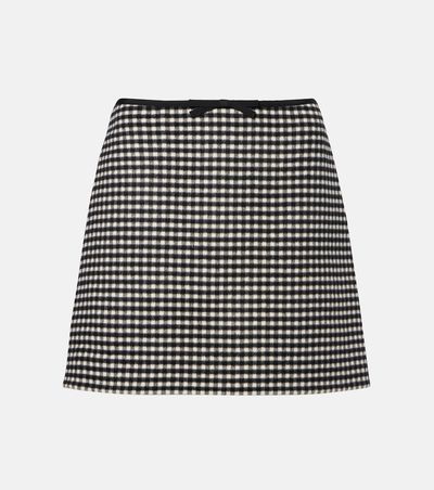 Valentino Valentino Checked wool and cashmere miniskirt
