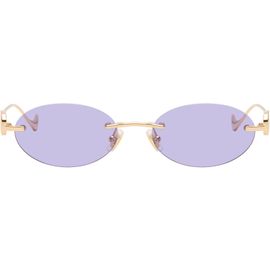 Valentino Valentino Gold Geometric Metal Sunglasses