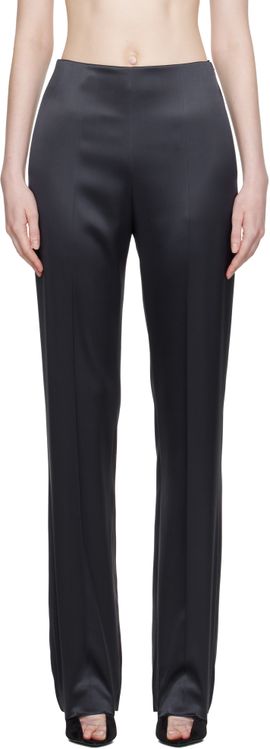 Valentino Valentino Gray Double Duchesse Stretch Trousers