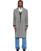 Valentino Valentino Gray Wool Herringbone Coat - 1