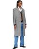 Valentino Valentino Gray Wool Herringbone Coat - 4