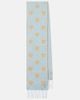 Valentino Valentino Heart fringed wool-blend scarf - 1