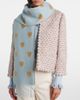 Valentino Valentino Heart fringed wool-blend scarf - 3