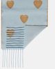 Valentino Valentino Heart fringed wool-blend scarf - 5