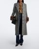 Valentino Valentino Herringbone shearling-trimmed wool-blend coat - 2
