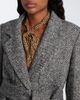Valentino Valentino Herringbone shearling-trimmed wool-blend coat - 3