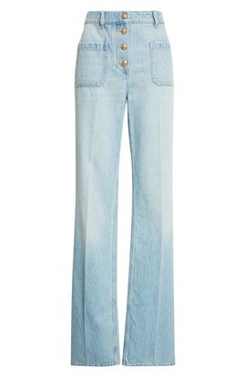Valentino Valentino High Waist Denim Straight Leg Jeans 