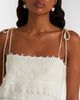 Valentino Valentino Lace-trimmed linen midi dress - 4