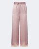 Valentino Valentino Lace-trimmed silk crêpe satin wide-leg pants - 1