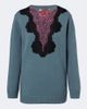 Valentino Valentino Lace-trimmed virgin wool sweater - 1