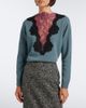 Valentino Valentino Lace-trimmed virgin wool sweater - 2