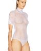 Valentino Valentino Lace Jersey Bodysuit Top - 3