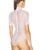 Valentino Valentino Lace Jersey Bodysuit Top - 4