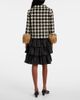 Valentino Valentino Macro faux-fur trimmed wool-blend tweed jacket - 3