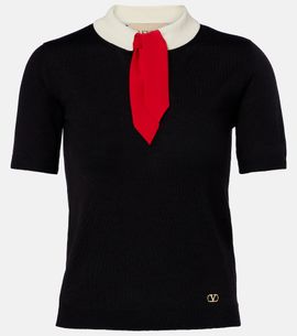 Valentino Valentino Maglia VLogo wool-blend sweater