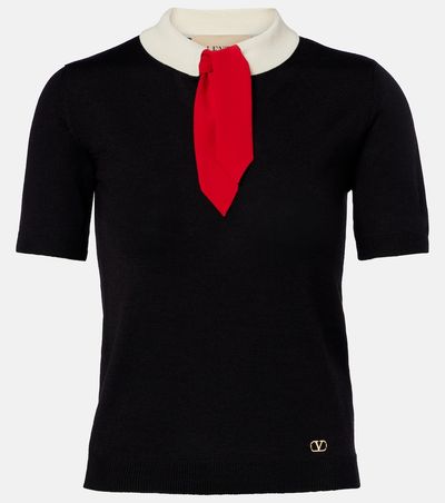 Valentino Valentino Maglia VLogo wool-blend sweater