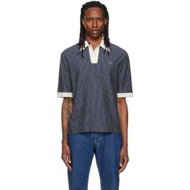 Valentino Valentino Navy Striped VLogo Embroidery Polo