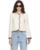 Valentino Valentino Off-White Wool & Silk Crepe Blazer - 1